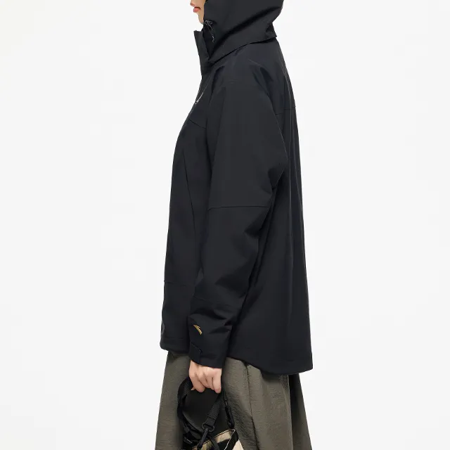 Anta The Crust Of The Earth Windbreaker Jacket Women's Basic Black/Nude Khaki-3