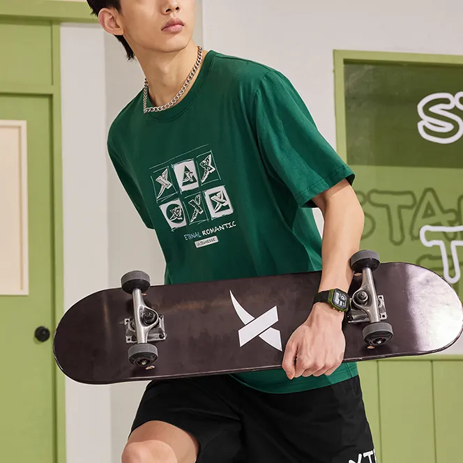 XTEP T-Shirts Unisex Vine Green-4