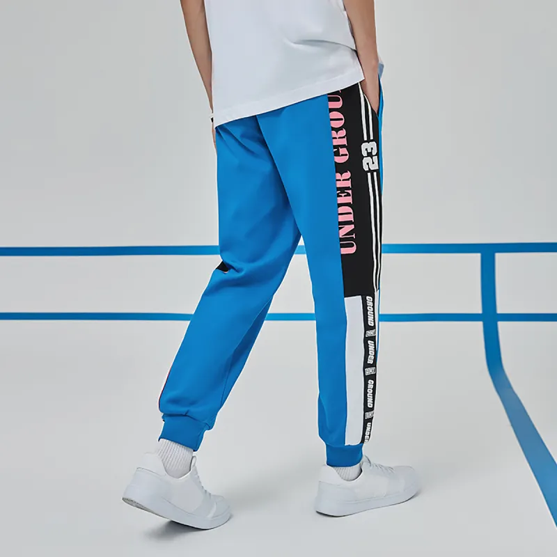 PEAK Basketball Culture Series Knitted Sweatpants Men's Storm Blue-3