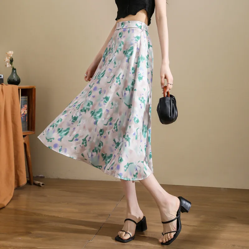 TERRE BLEUE Casual Long Skirt Women's Jasper-4