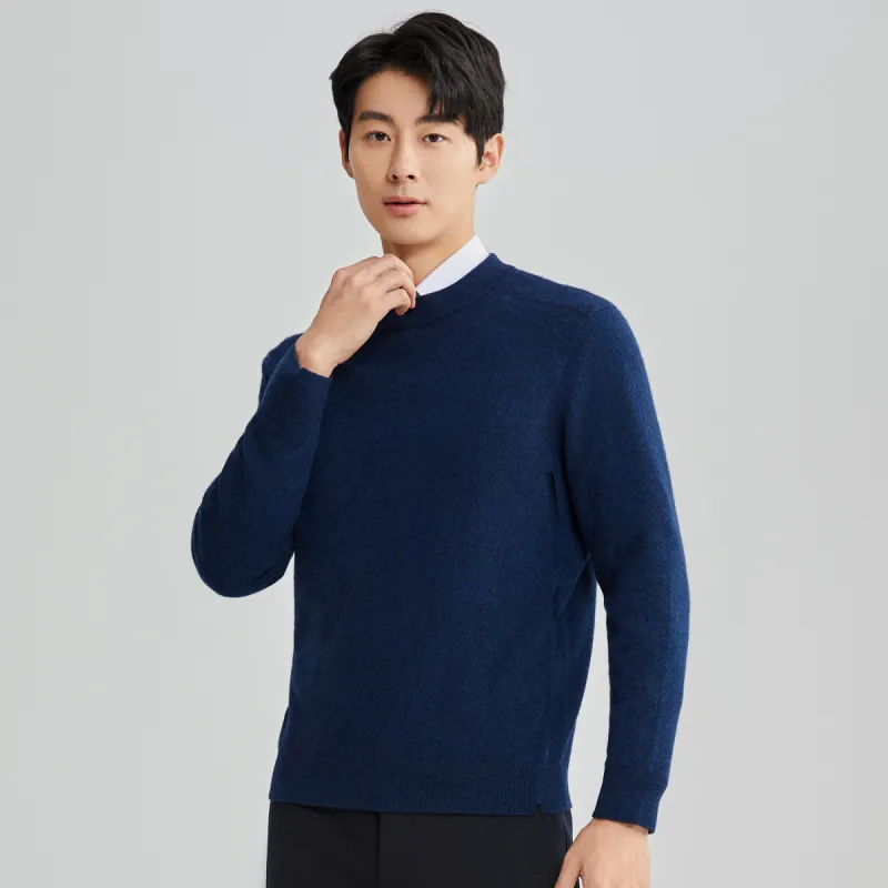 SUNDANCE Cashmere Sweater Men's Navy Blue-1
