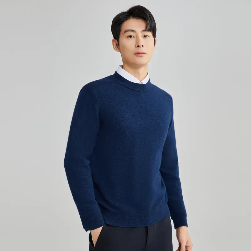 SUNDANCE Cashmere Sweater Men's Navy Blue-3