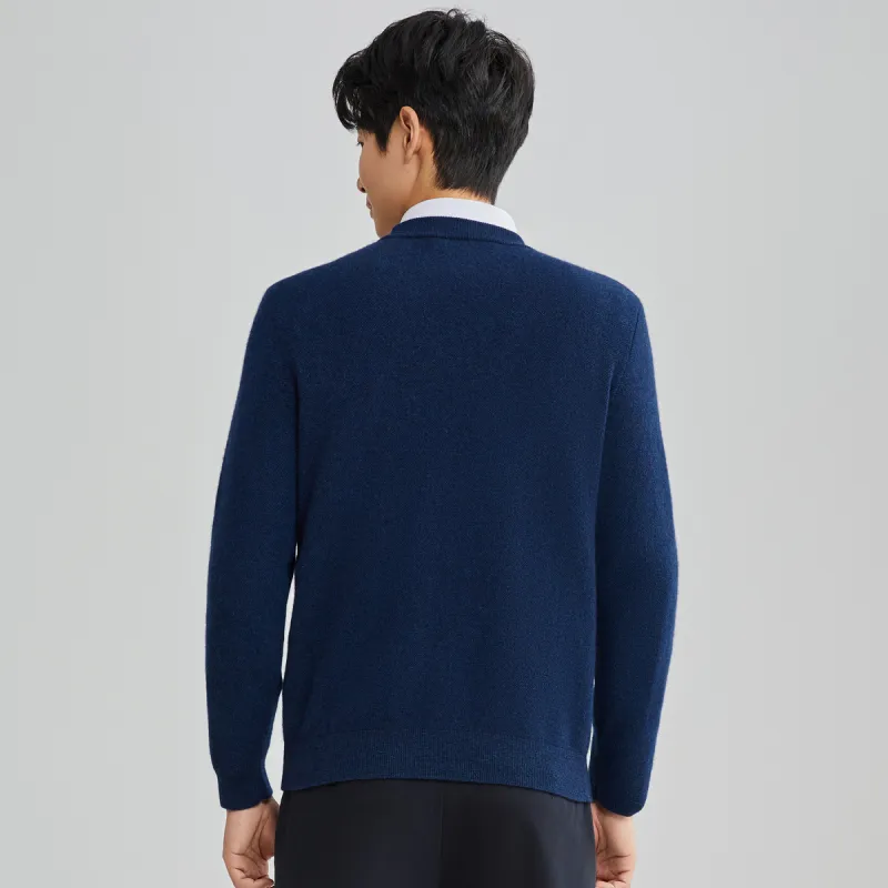 SUNDANCE Cashmere Sweater Men's Navy Blue-2