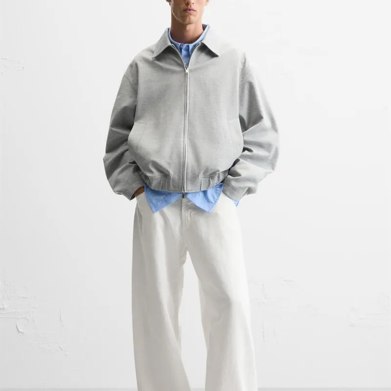 ZARA Jackets Coats Men's Light Gray-2