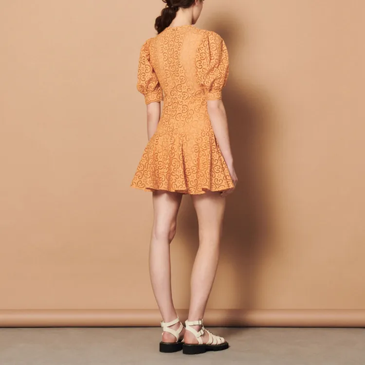 Sandro Short-Sleeved Dresses Women's Orange-2