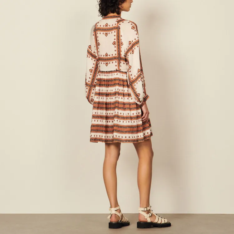 Sandro Long-Sleeved Dresses Women's Multicolor-2