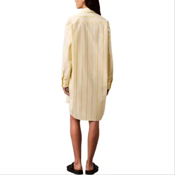 CALVIN KLEIN Long Sleeved Dress Europe Version Women's Yellow