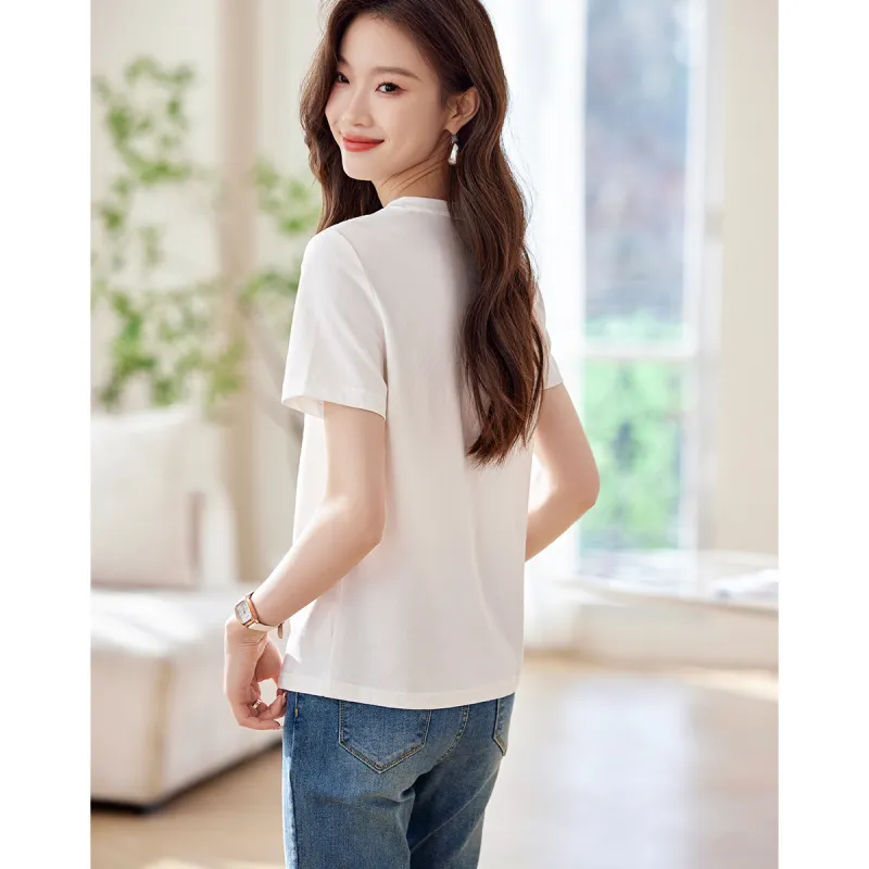 Mo Han Yi Mei T Shirt Women's Ecru-1