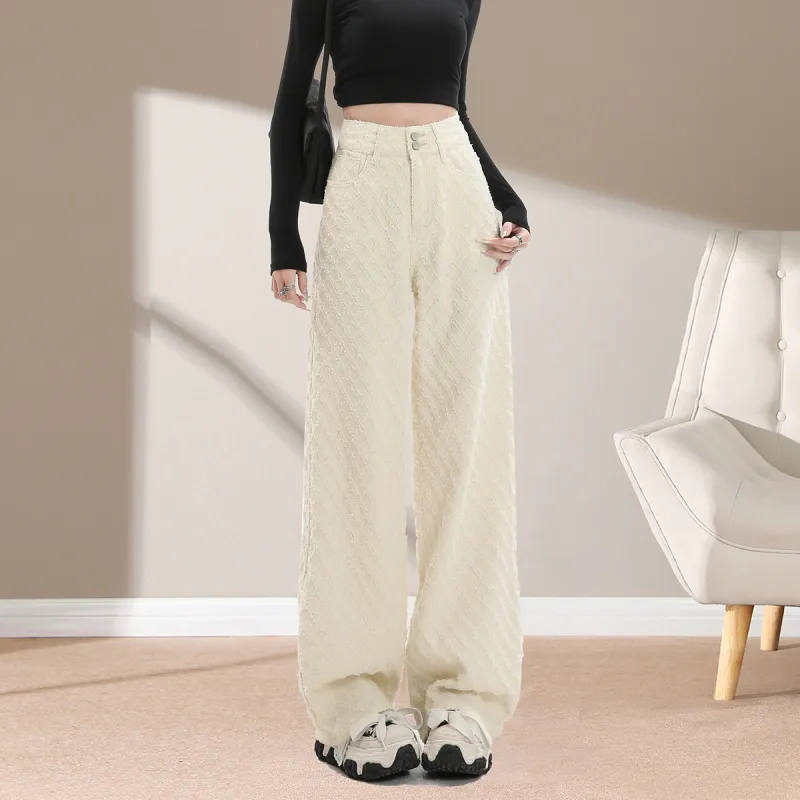 Weixi Jeans Women's Beige Apricot-10