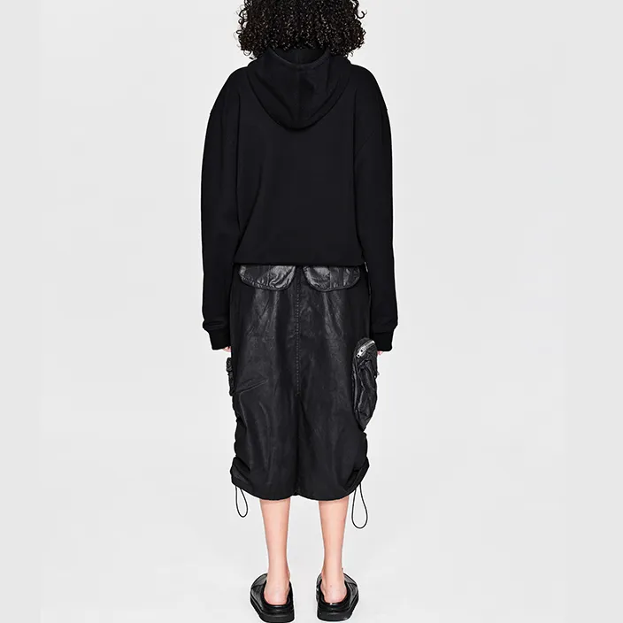 The Last Redemption Denim Long Skirts Women's Black-3
