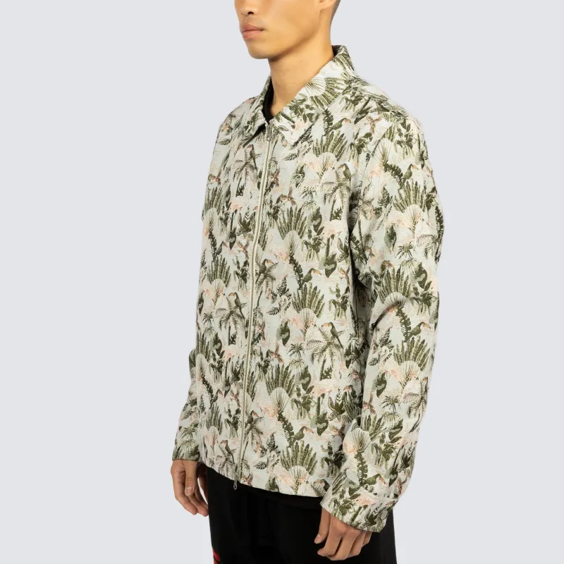 PLEASURES Parrot Work Zip up Shirt Jacket-4