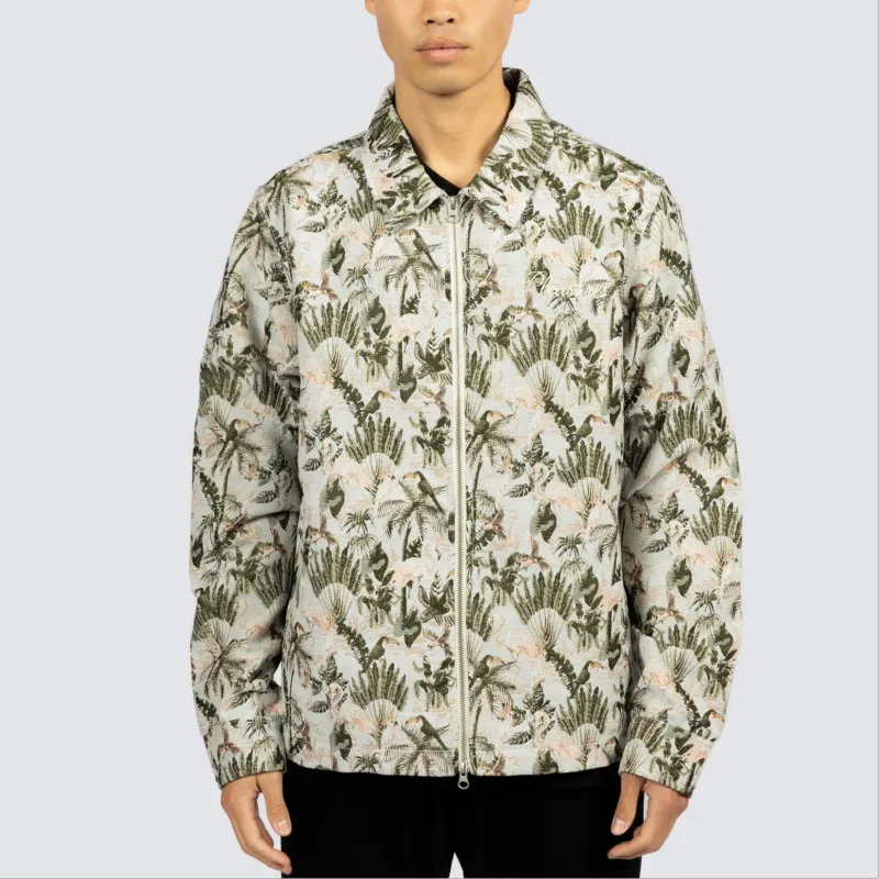 PLEASURES Parrot Work Zip up Shirt Jacket-2