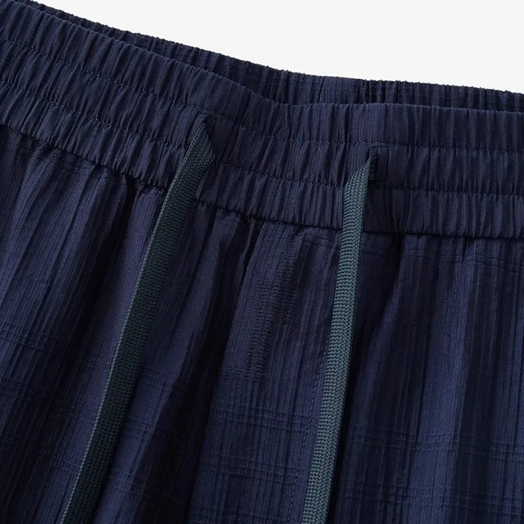 DEGAIA SS25 Casual Pants Men's Navy Blue-2