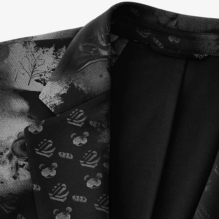 DILLO Business Suits Men Black Letter-2