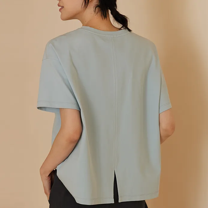 Hacikis T Shirt Women's Chickpea Blue-2