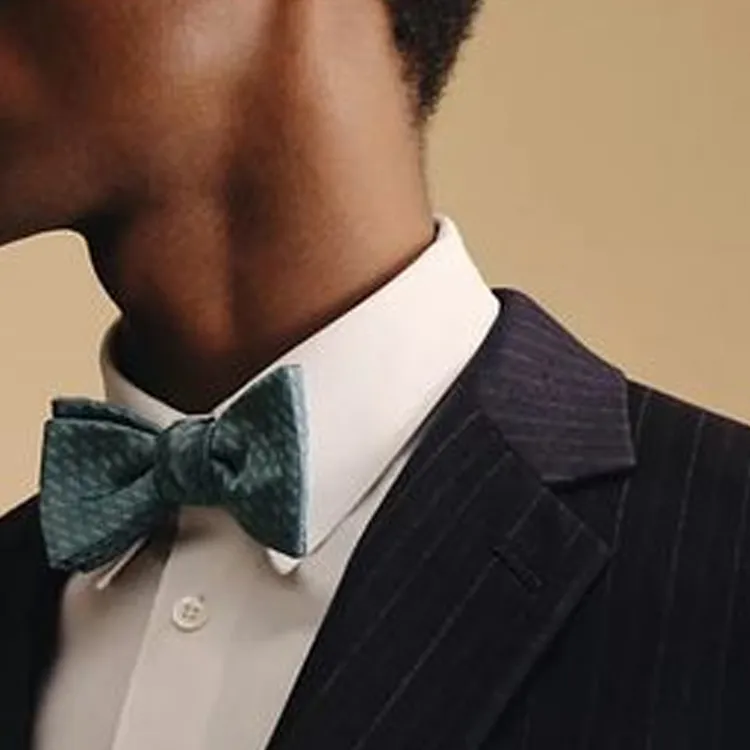HERMES Silk Bow Tie Men's Multicolor-4