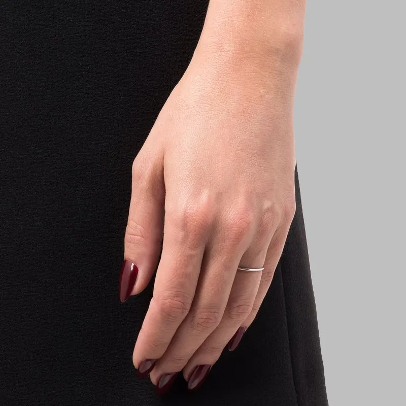 Maria Black 14kt White Gold Glossy Ring-2
