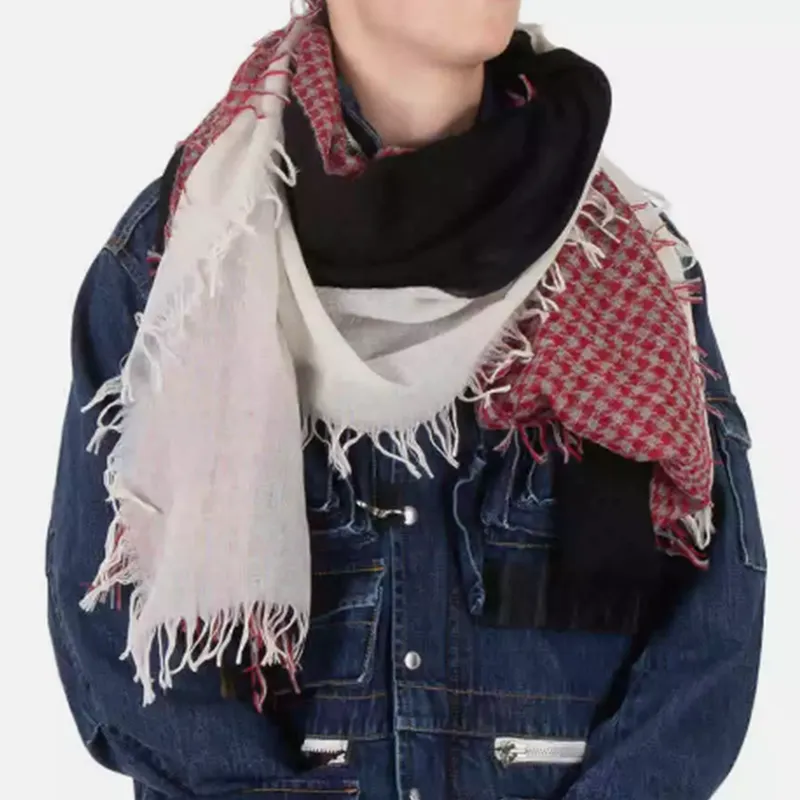 Yohji Yamamoto Wool Knit Scarves Men's Red-2