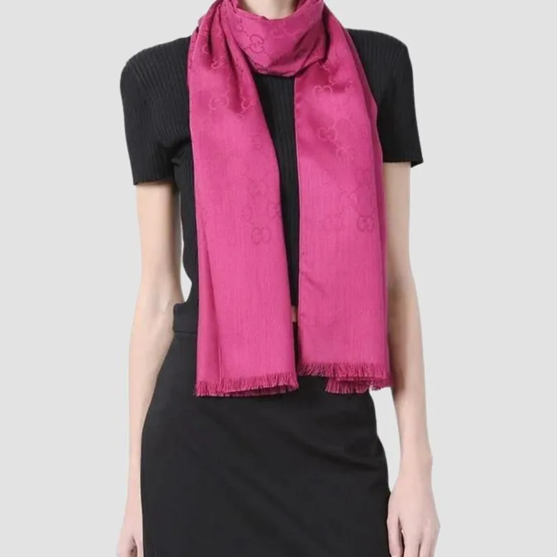 GUCCI Knit Scarves Unisex Fuchsia-4