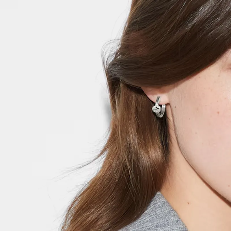 GUCCI 925 Sterling Silver Earrings Women's Silver-2
