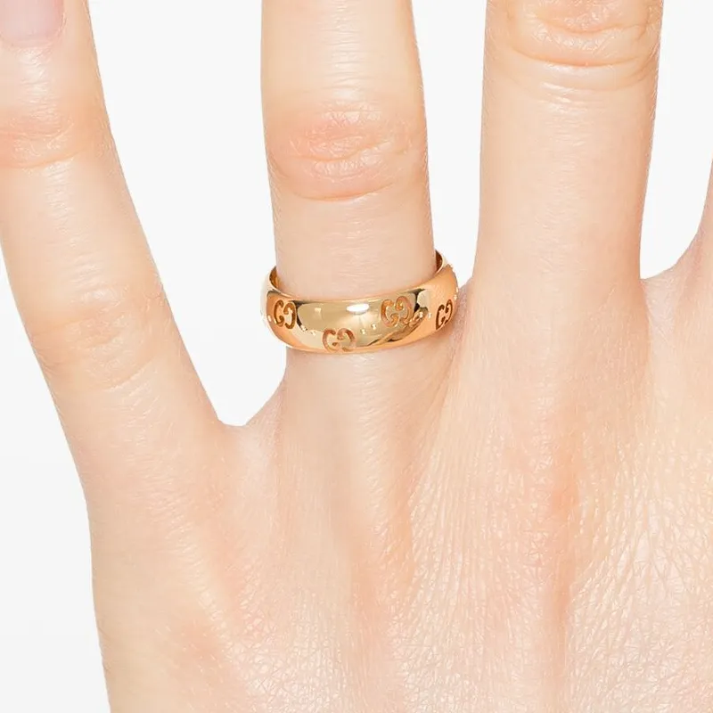 GUCCI 18K Yellow Gold Icon Ring-1