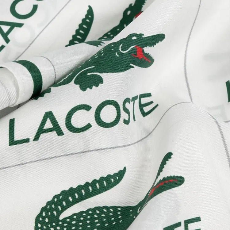 LACOSTE Embroidered Silk Scarf-2