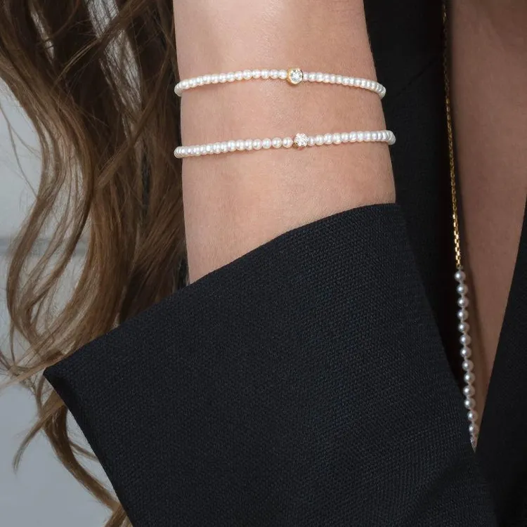 Redline Diamond, Pearl, 18K Gold Bracelets Women's Gold-2