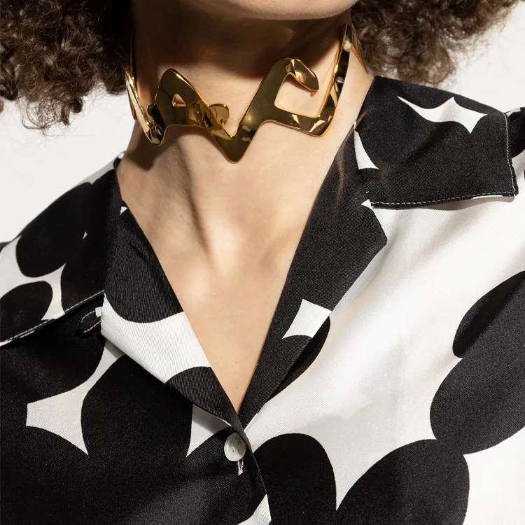MARNI Logo Choker Necklace-2