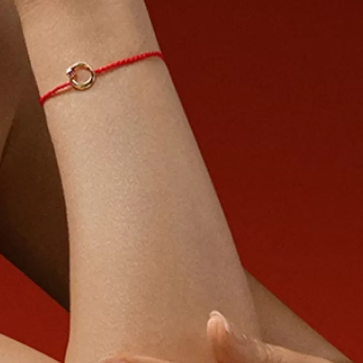 YIN 18K Gold, Red Spinel Bracelets Unisex Gold-1