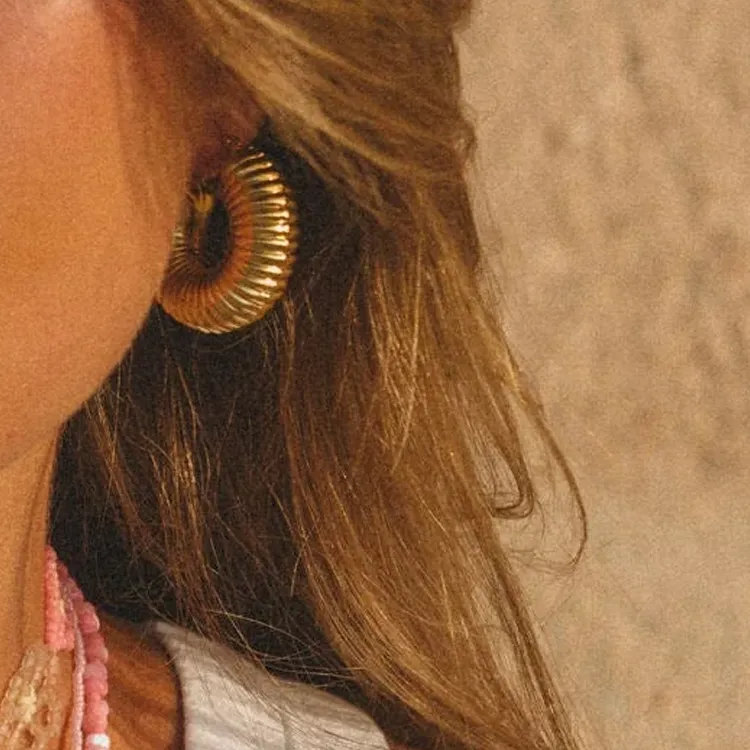 ANNI LU 18K Gold-Plated Brass Earrings Unisex Gold-1