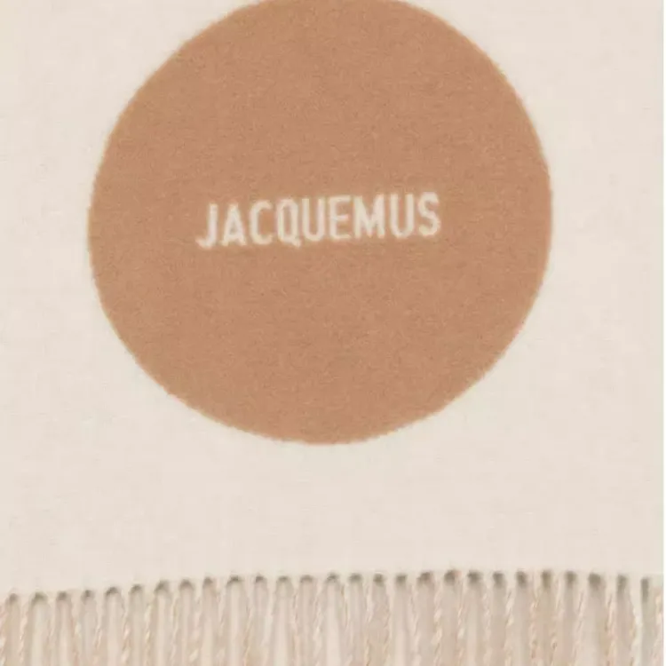Jacquemus Virgin Wool Knit Scarves Unisex Brown-1