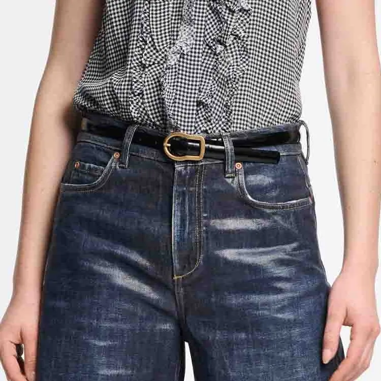 DOROTHEE SCHUMACHER Metal, Leather, Calfskin Leather Belts Women's Black 1.6CM-1