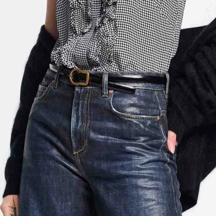 DOROTHEE SCHUMACHER Metal, Leather, Calfskin Leather Belts Women's Black 1.6CM-2
