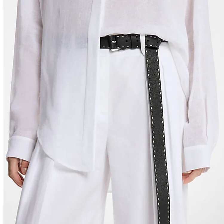 MICHAEL KORS Jodi Hand Stitched Leather Belt-1