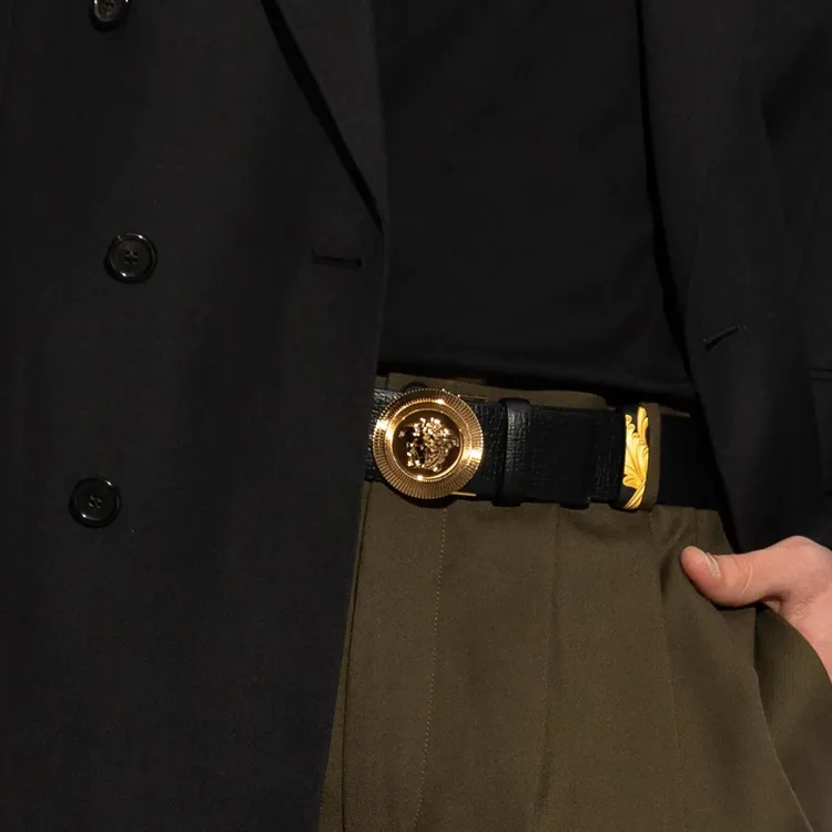 VERSACE Medusa buckle Leather Belt-2