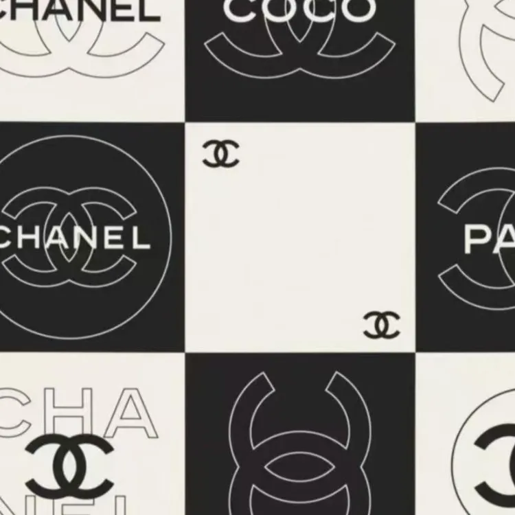 CHANEL Silk Scarves Women's White-1