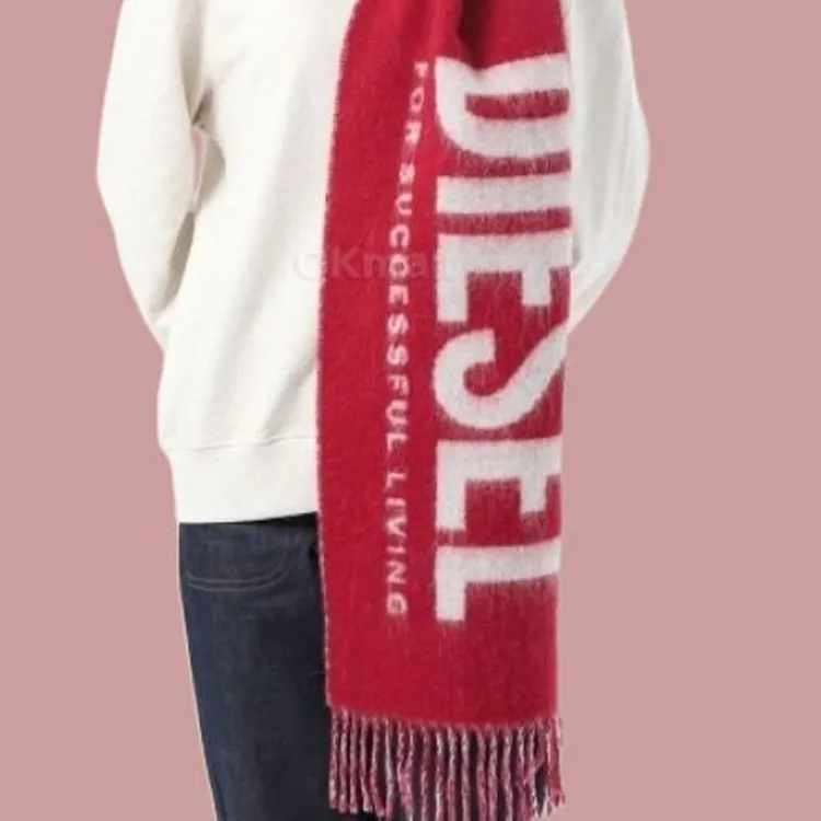 DIESEL Wool, Nylon, Polyester, Alpaca, Acrylic Knit Scarves Women's Red-2