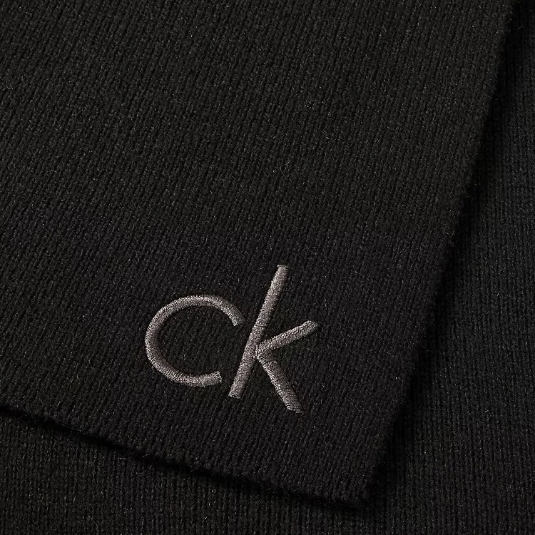 CALVIN KLEIN Acrylic, Nylon, Polyester Knit Scarves Women's Black-2