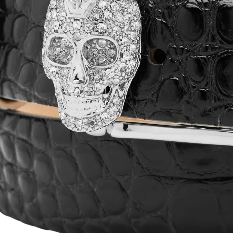 PHILIPP PLEIN Skull embellished buckle Belt-2