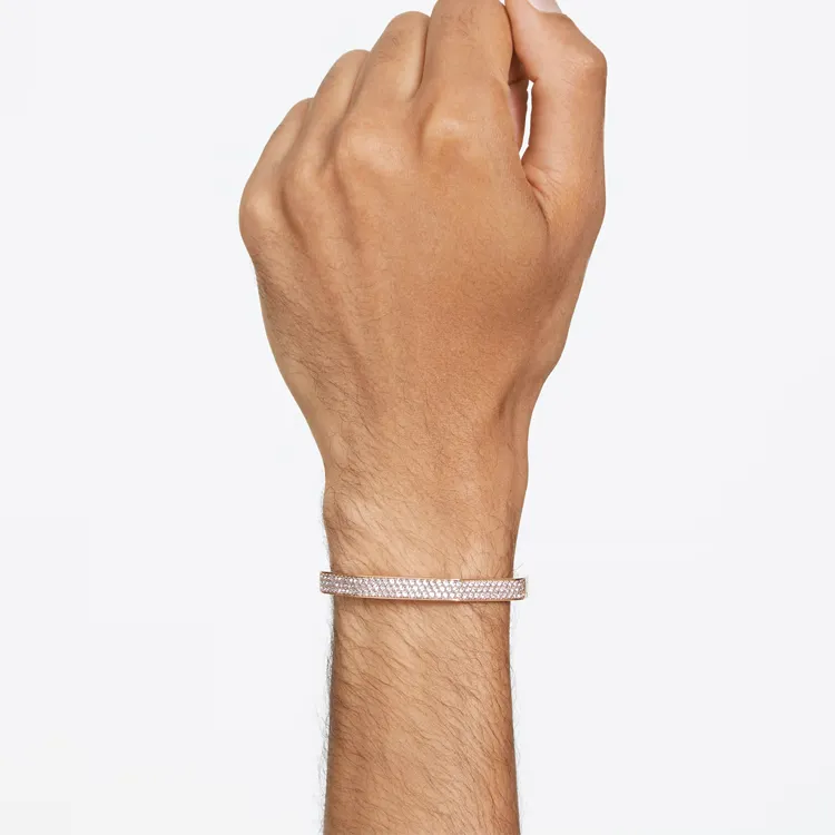 Swarovski Crystal, Rose Gold Tone Plated Bangles Unisex Gold-3