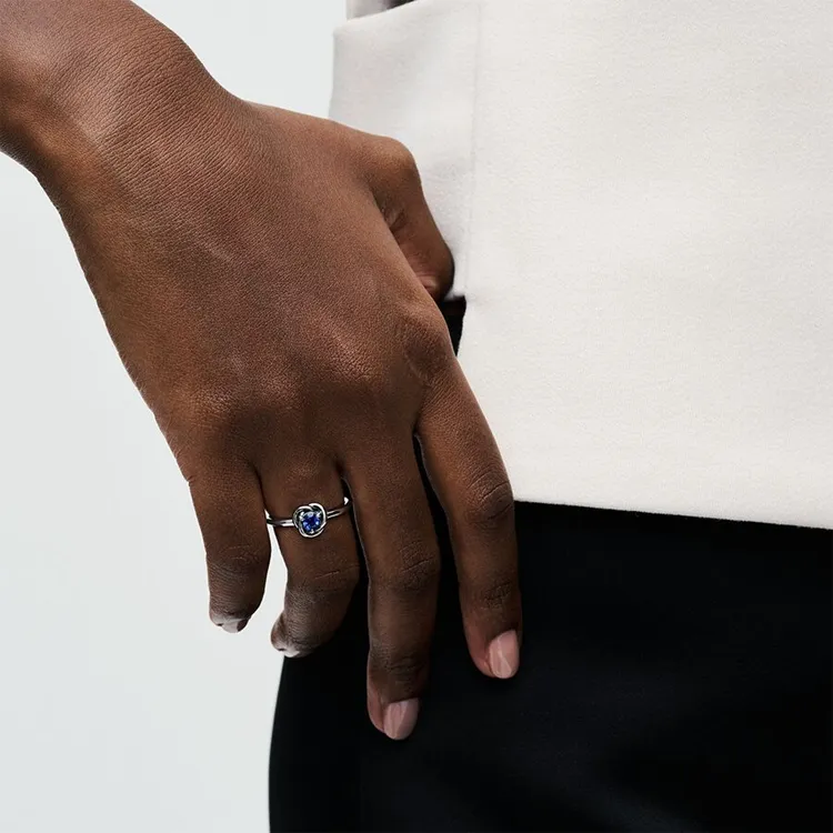 Pandora Artificial Crystal, Silver Rings Unisex Silver-2
