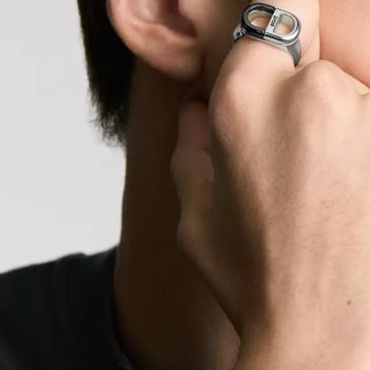 DIOR Silver, Ruthenium Rings Unisex Silver-3