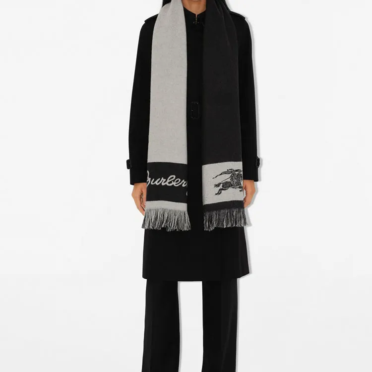 Burberry Ekd Logo Wool Scarf-2