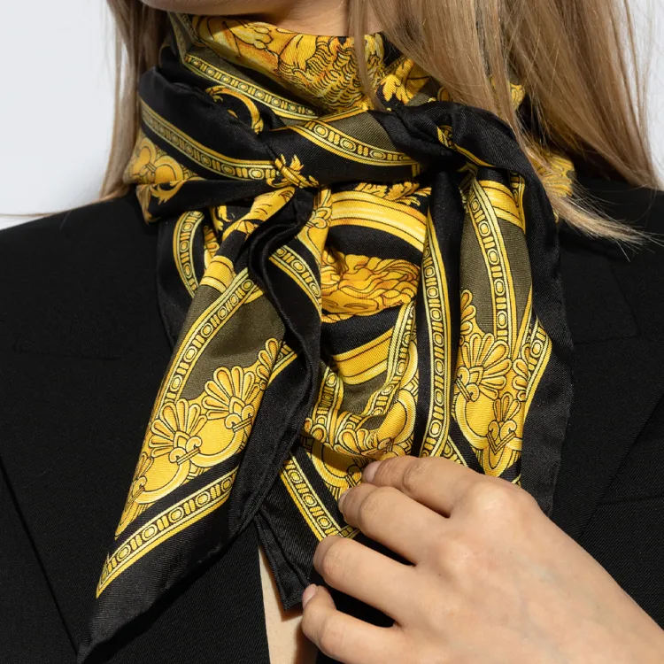 VERSACE La Coupe Des Dieux Logo Printed Foulard-3