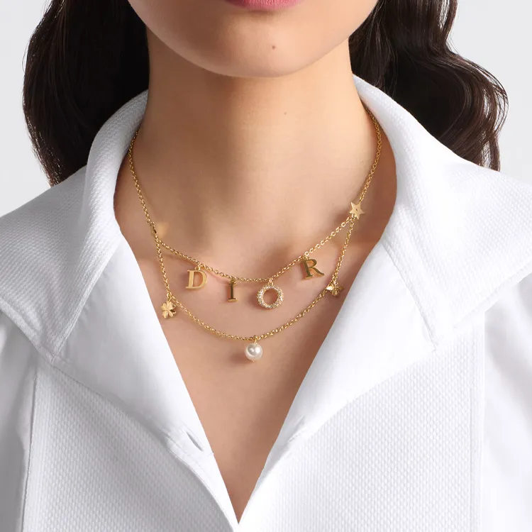 DIOR Metal Necklaces Women's Gold-2