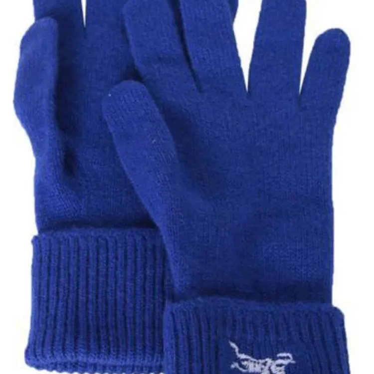 Burberry Equestrian Knight Logo Embroidered Full Finger Gloves-2