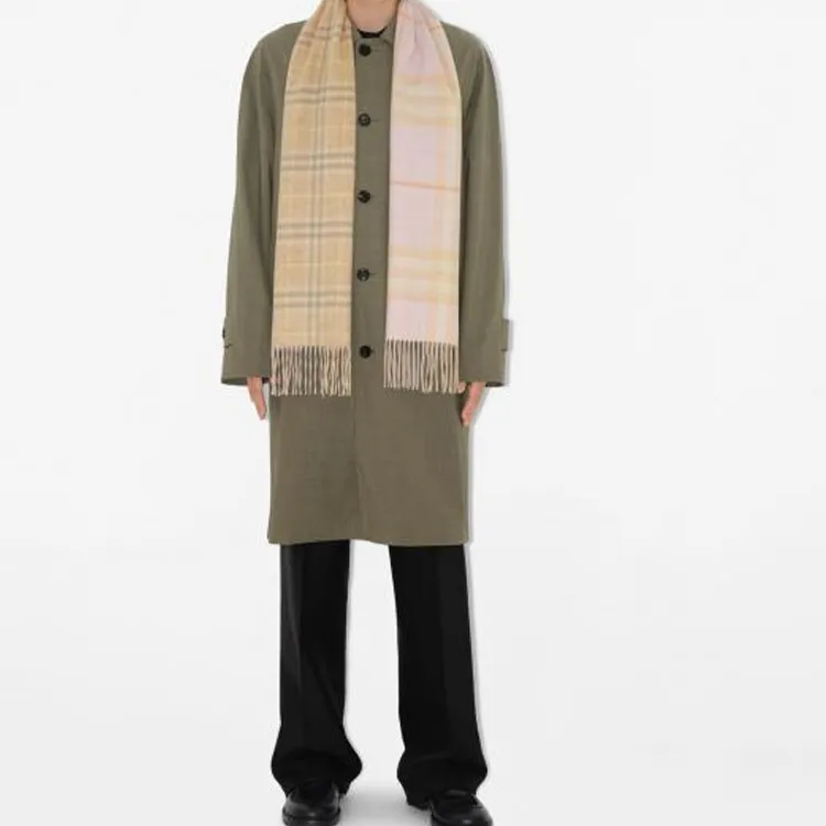 Burberry Reversible Checked Cashmere Scarf-2