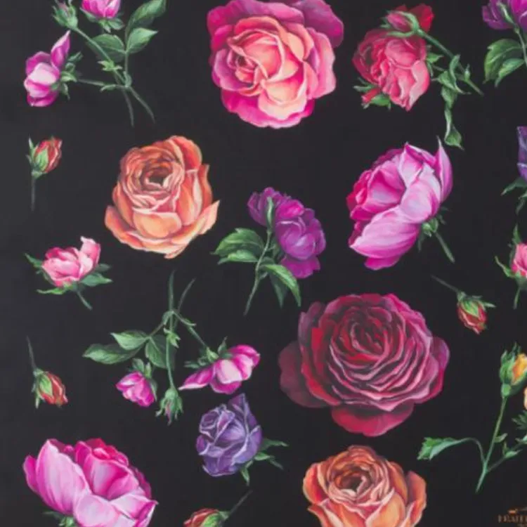PRADA Fabric Silk Scarves Women's Black-2