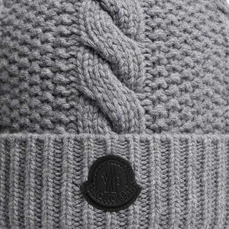 Moncler Wool Beanies Men's Gray-2