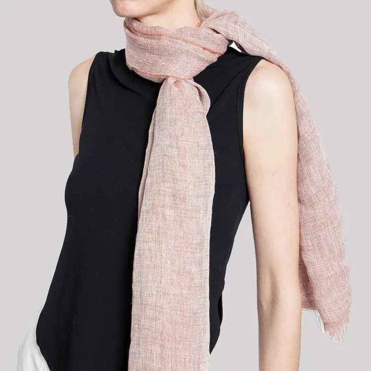 MaxMara Linen Knit Scarves Women's Pink-2